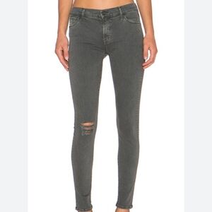 Mother The Charmer High Rise Skinny Jeans In Forest